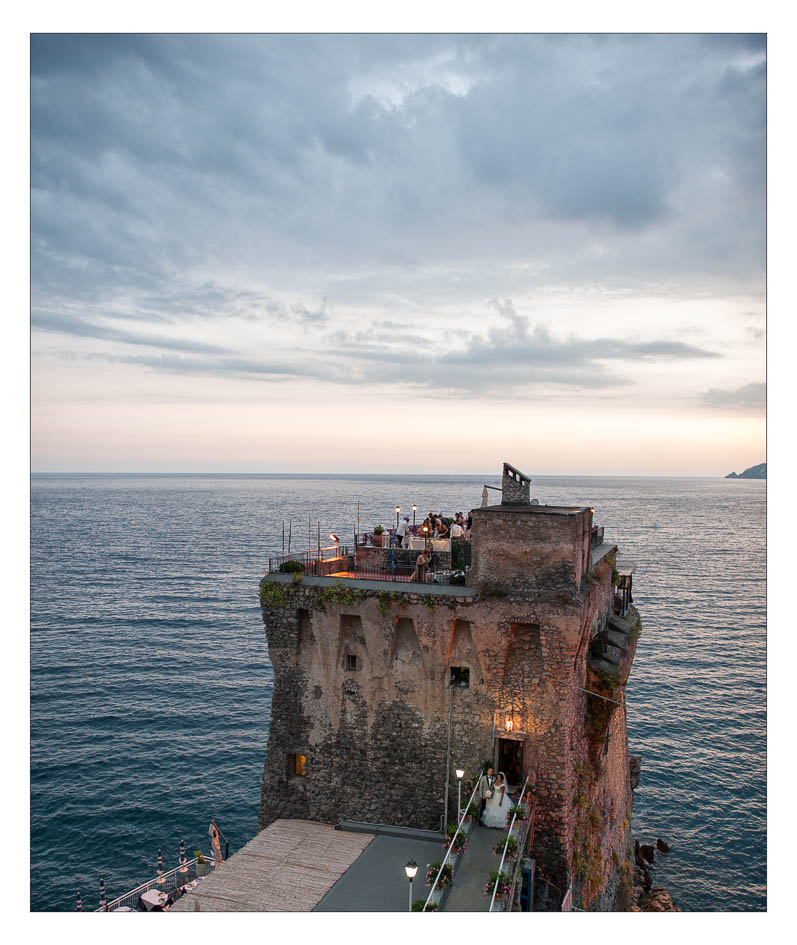 Our Wedding reception in la Torre Normanna, Amalfi Coast, Italy