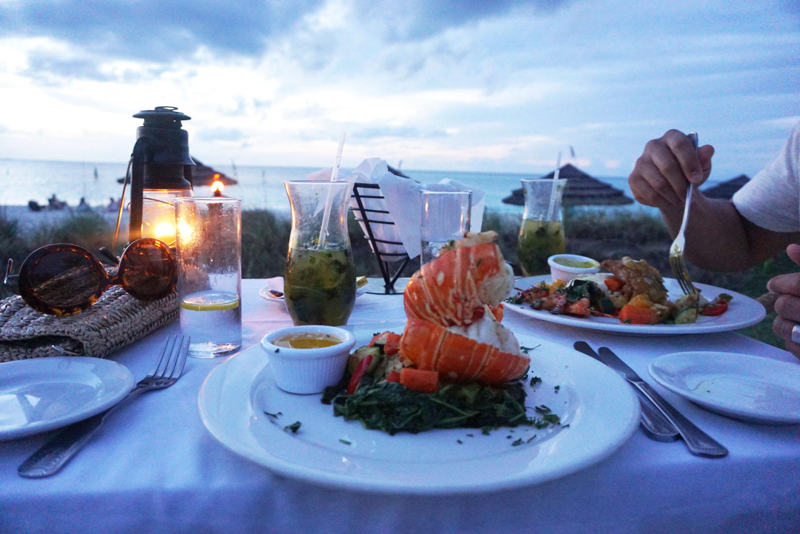 Dinner at Bay Bistro, Turks and Caicos